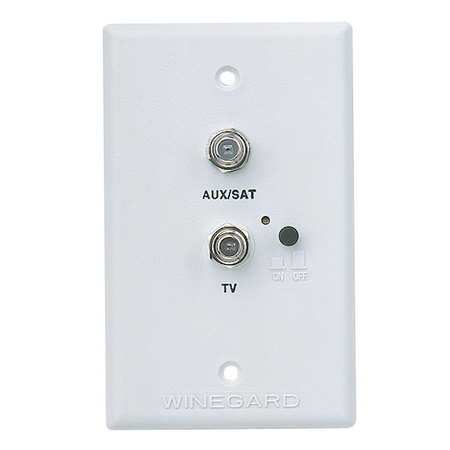 WINEGARD Winegard Company RV-7542 Wall Plate/Power Supply - White RV-7542